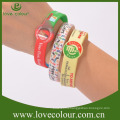 Customized Silicone Wristband For Wedding/Embossed Orange Silicone Bands